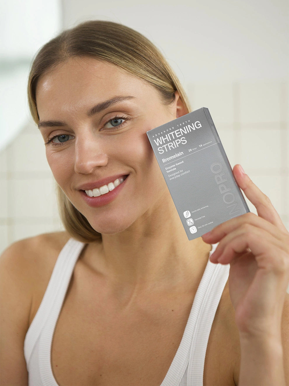 INOPRO Advanced Whitening Strips formula card