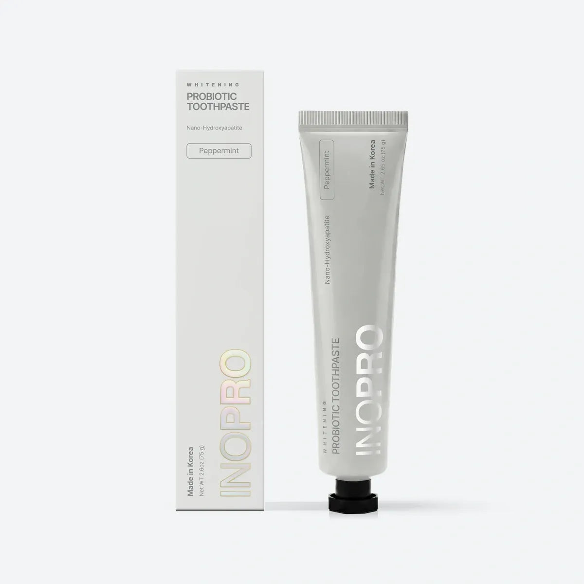 Peppermint toothpaste tube and box
